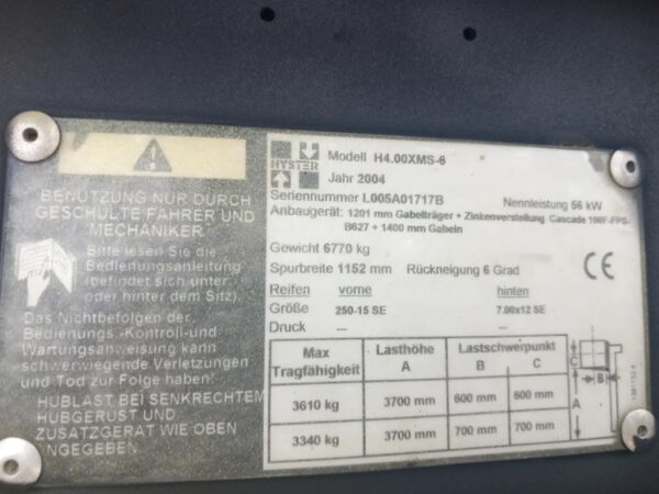 HYSTER H4.00XMS/6-2004 - Image 7