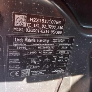 Alternative view of Linde E14-02 &ndash; elektro vilju&scaron;kar, 1.4t / 3.15m